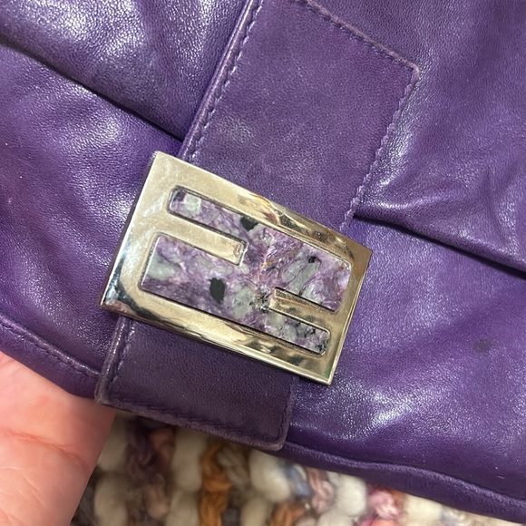 Vintage purple fendi baguette amethyst buckle - Picture 3 of 11